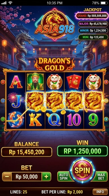 Pratinjau antarmuka asia918 — aplikasi APK resmi Android v5.9.4